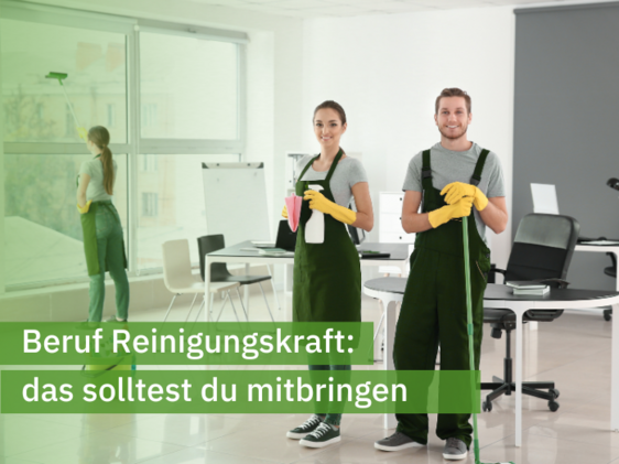 Reinigungskräfte im neuen Job
