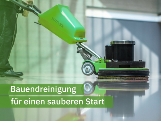 Baureinigung mit professioneller Maschine